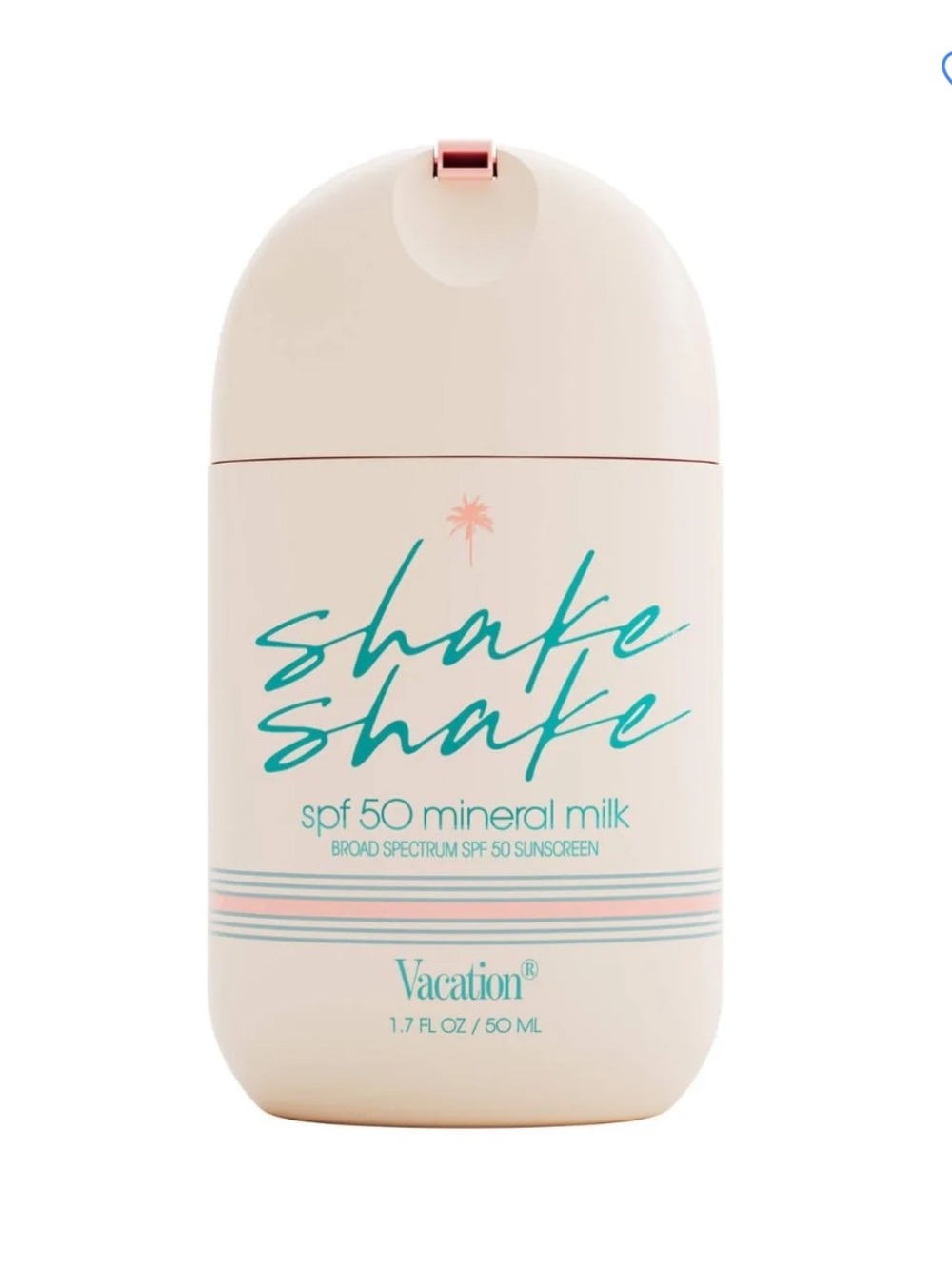 Vacation Shake Shake SPF 50 Mineral Milk Sunscreen